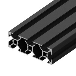 پروفیل آلومینیومی شیاردار 60*20 آنودایز مشکی